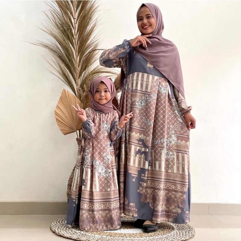 Haura Aluna Baju Gamis wanita busui  bisa Couple