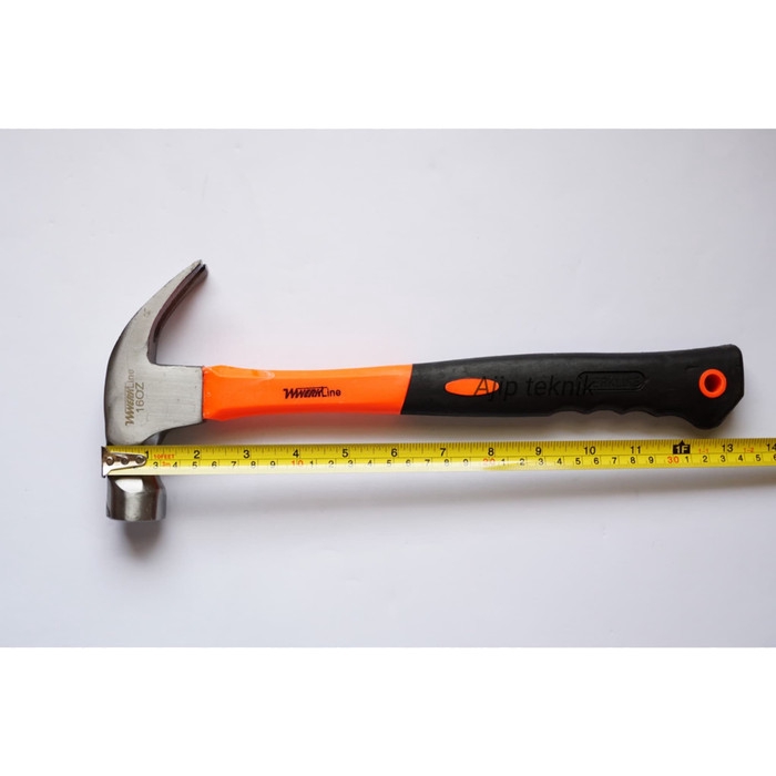 Palu Kambing Gagang Fiber 16oz / Claw Hammer Werkline