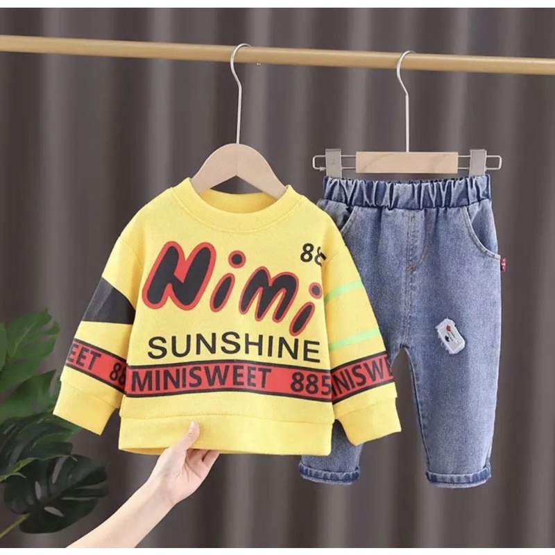 baju dan celana panjang ardan levis anak terbaru 1-5 tahun