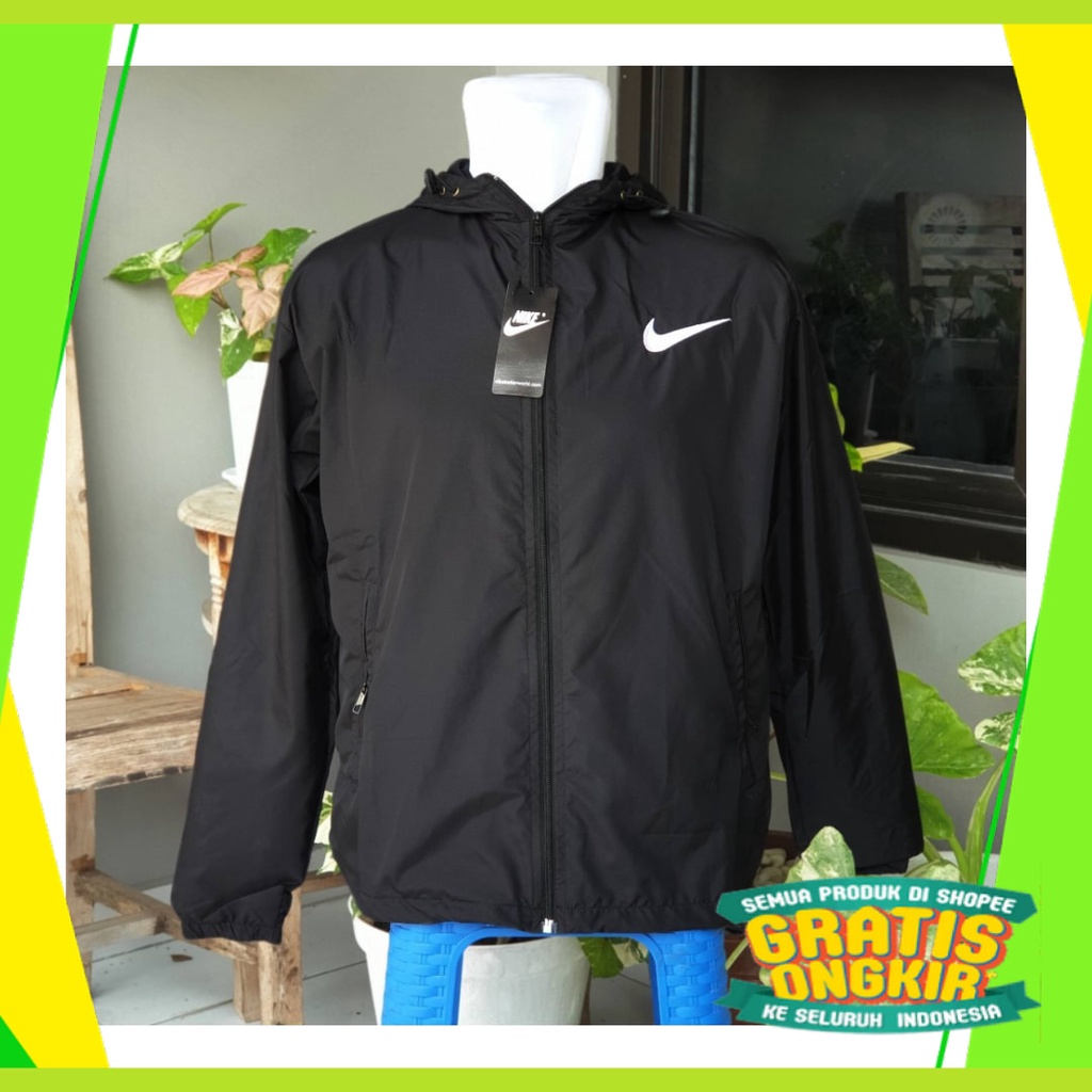 Hitam Putih Biru Orange Hijau Navy Dongker Polos moccha coklat / Jaket Parasut Nike / Jaket Olahraga