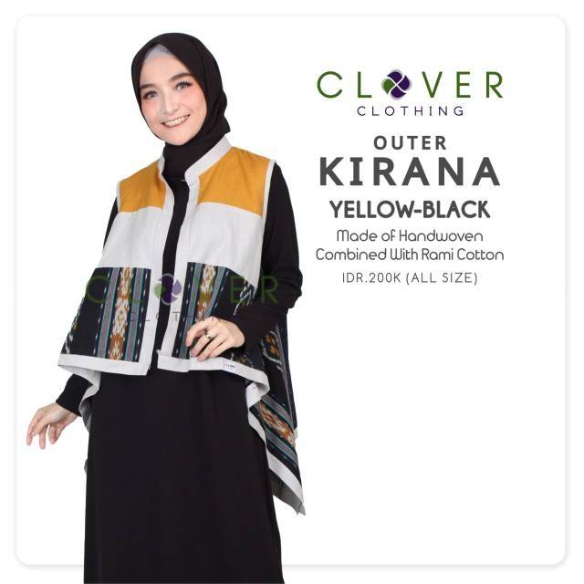 baju outer wanita muslim etnik tenun ikat kirana clv