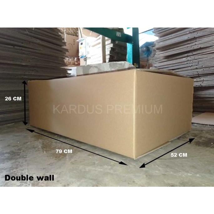 

kardus box packing polos double wall 79x52x26cm ,murah,kotak karton