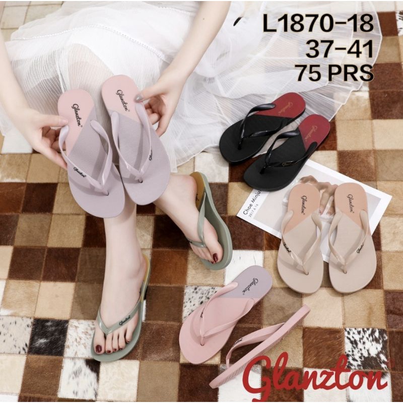 SANDAL JEPIT WANITA DEWASA GLANZTON VEROTINO 1870-18 SEMBUR MIX FASHION KARET SENDAL JAPIT LENTUR EMPUK