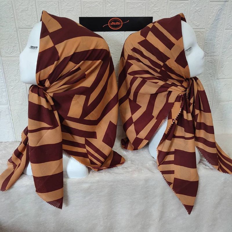 TERBARU Jilbab Segiempat Voal Motif Premium Lasercut Hijab Segiempat Motif NN Hijab harga GROSIR