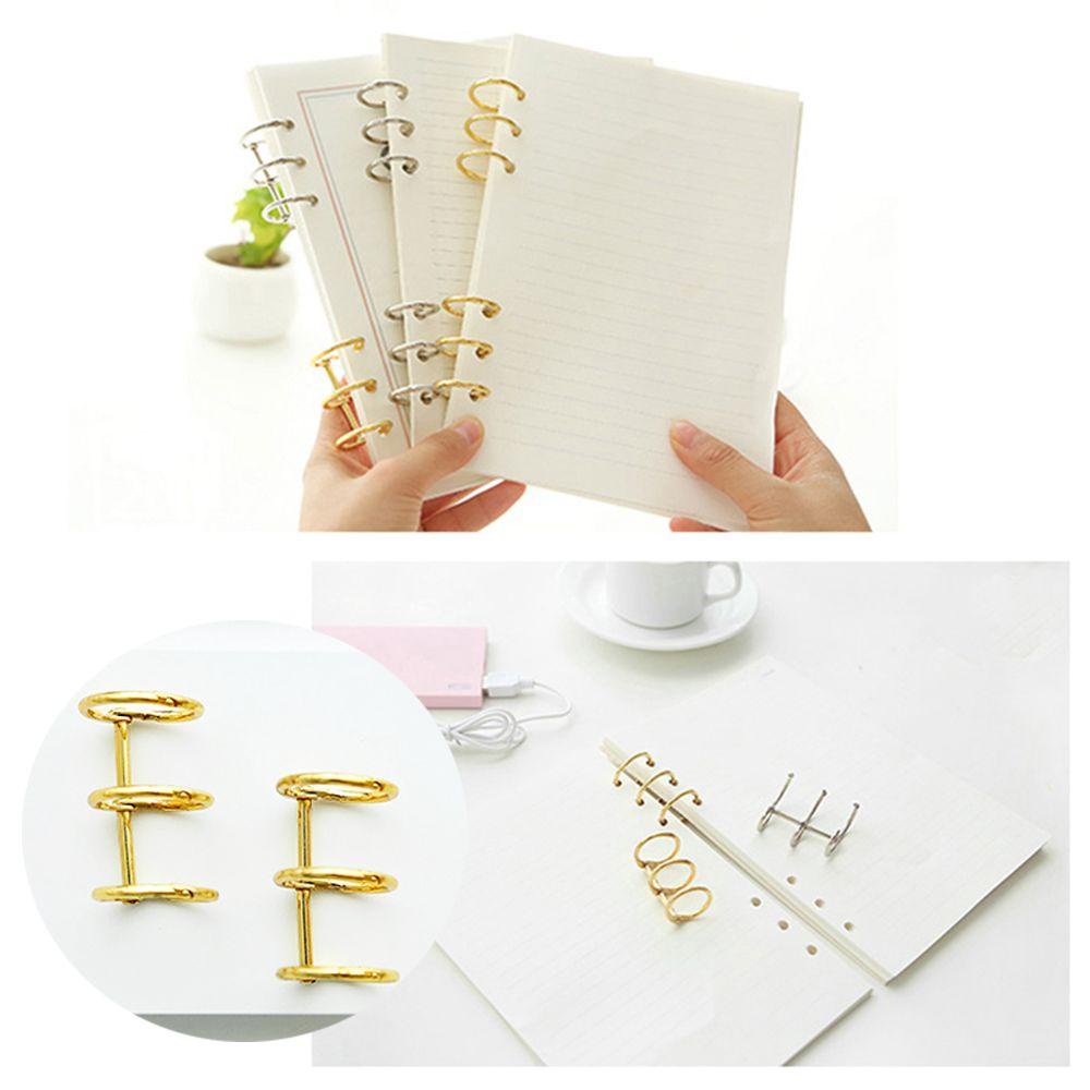 Top 2Pcs/Lot Cincin Daun Longgar Lingkaran Kalender Klip Scrapbook Logam