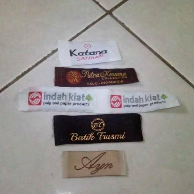 

label bordir rajut murah 5000 pcs