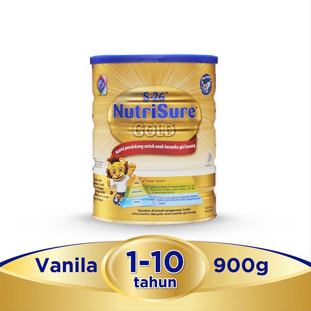 S26 Nutrisure Gold/ S26 Susu Penambah Berat Badan 1-10 tahun 900gr