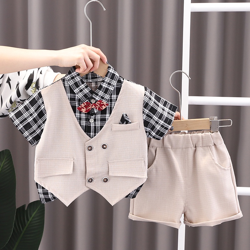 Baju Pesta Anak RICHIE Setelan Kemeja Rompi Tuxedo Anak Laki Laki Korean Style Import