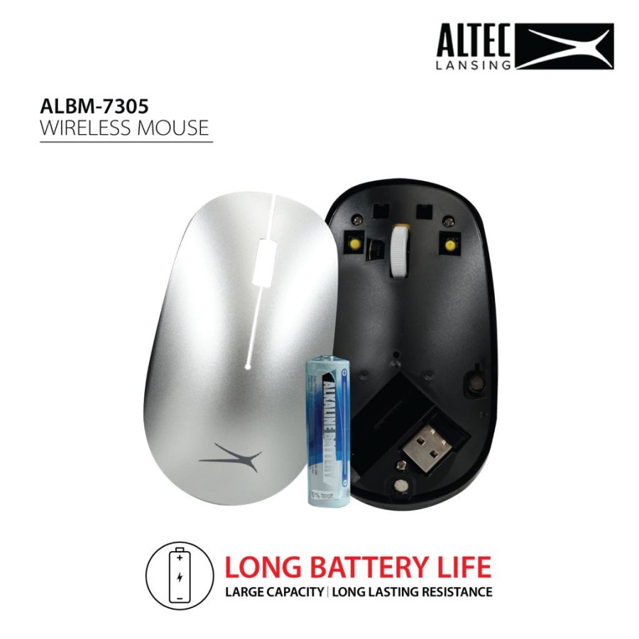 Mouse Wireless Altec Lansing ALBM-7305 Silver | Altec ALBM7305 Silver