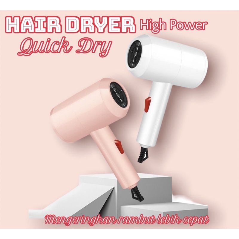 AZ Hair Dryer Negative Ion Portable Travel Foldable lipat Hairdryer Rambut