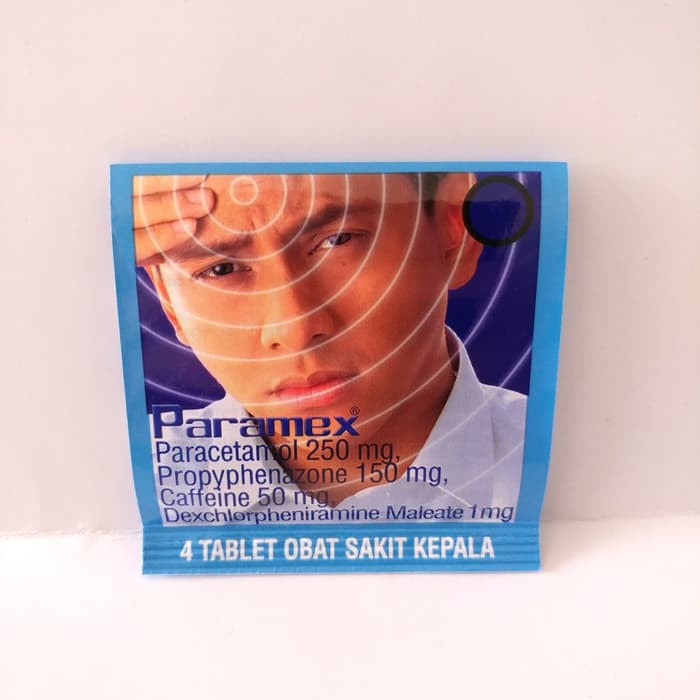 PARAMEX STRIP ISI 4 TABLET OBAT SAKIT KEPALA PARACETAMOL PEREDA NYERI