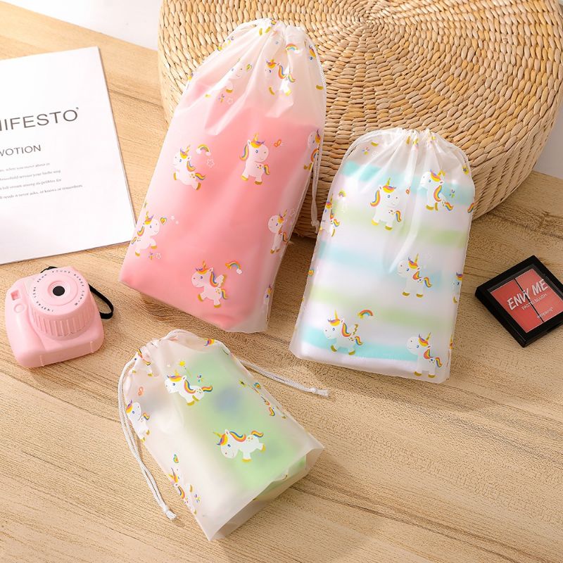 PT78 Pouch Serut Transparan Sedang