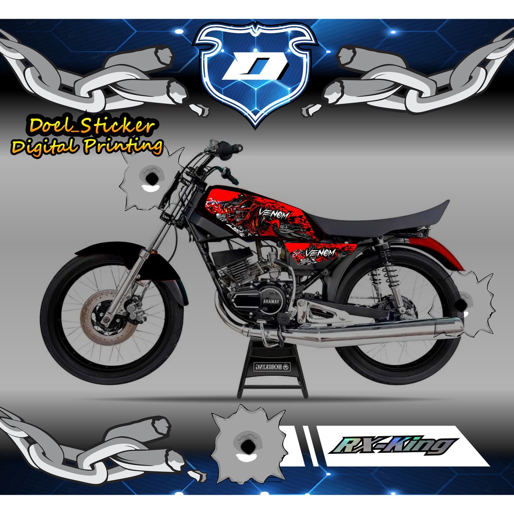 Striping RX KING - Sticker Striping Variasi VENOM list Yamaha RX KING 001