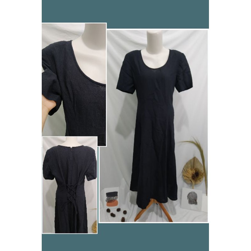 dress vintage/dress hitam