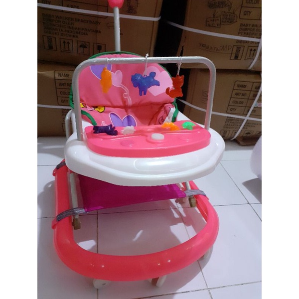 Baby Walker Milefo Musik Lampu Dorongan Karpet Roda 8pc FREE PACKING DUS+BUBBLE