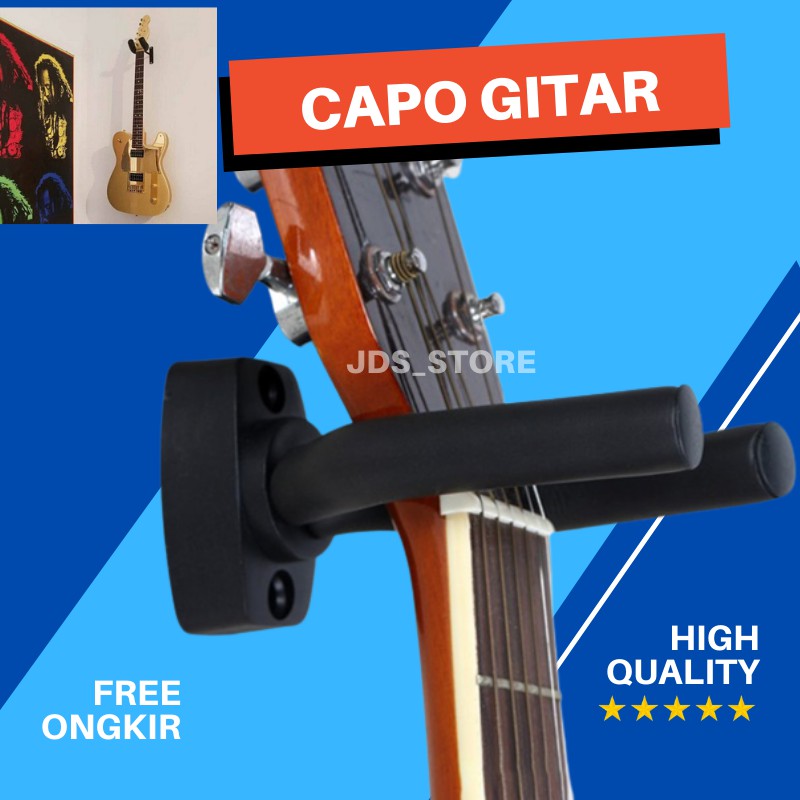 Stand Gitar Gantung Dinding Bracket Guitar Hook Hanger Gantungan