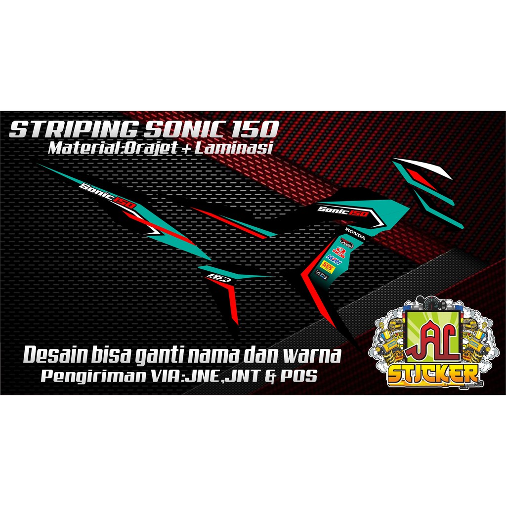 Striping Sonic 150R Custom Road Race Simpel Model Terbaru