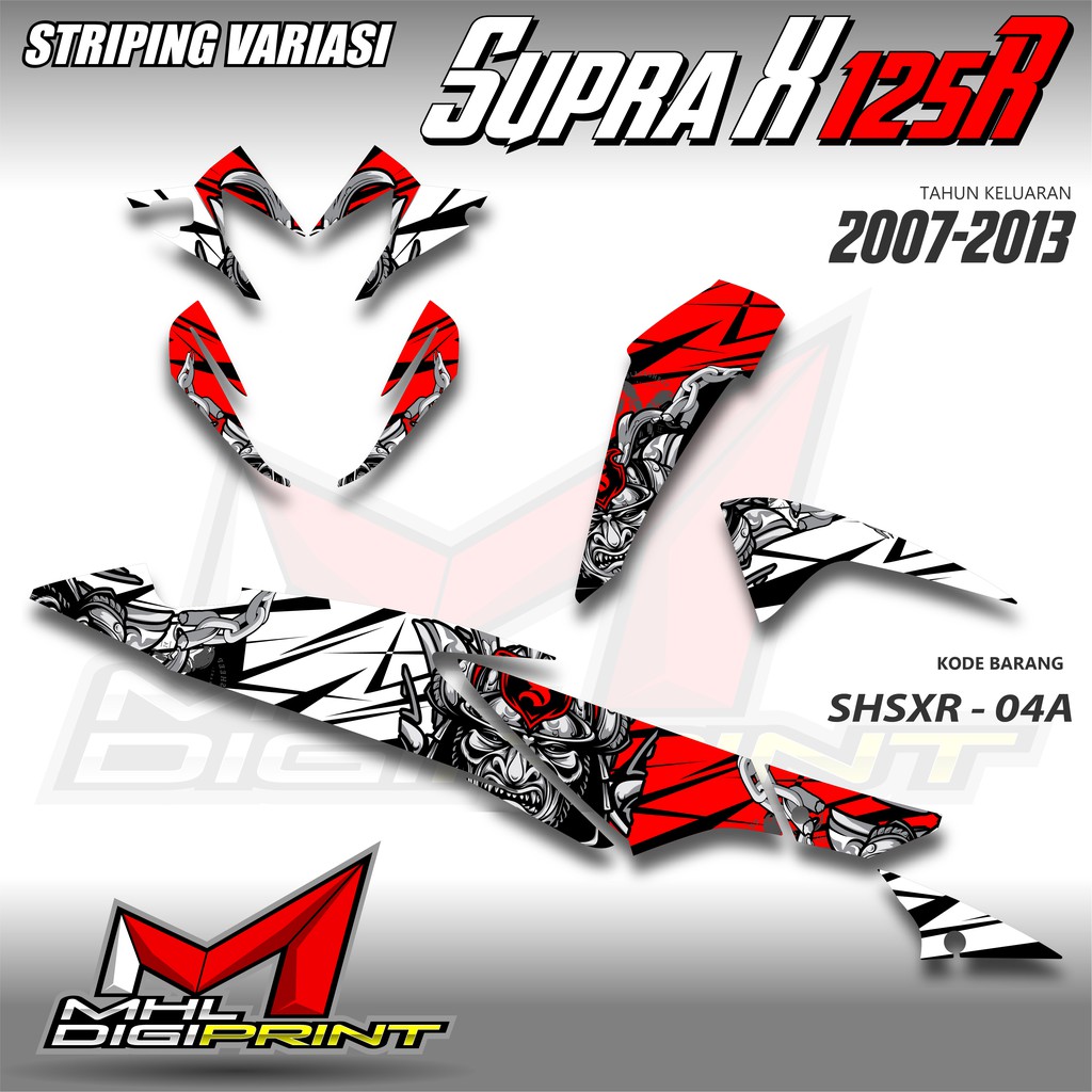 STRIPING VARIASI SUPRA X 125R - STIKER SUPRA X 125 BATMAN - SHSXR 04