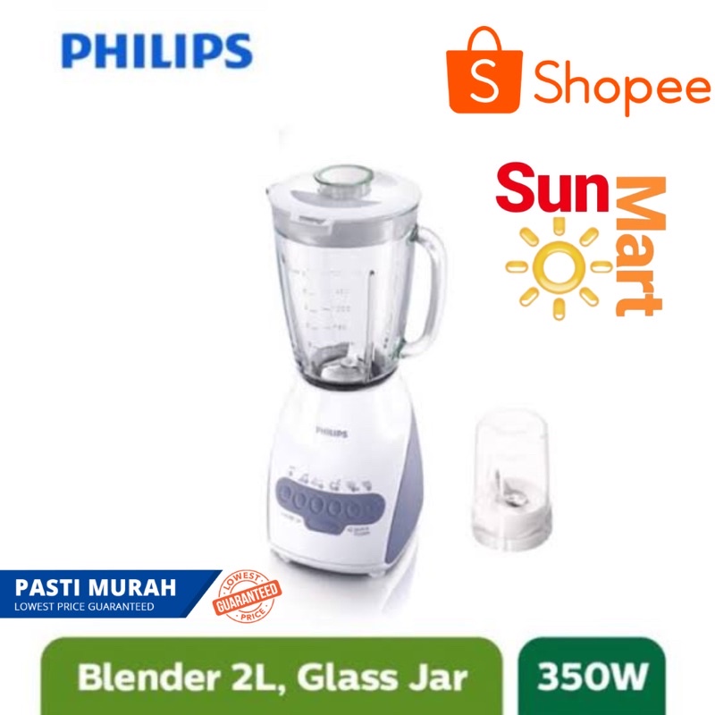 Blender Berkualitas / Blender 2 Liter Kaca 2 In 1 Philips HR 2116