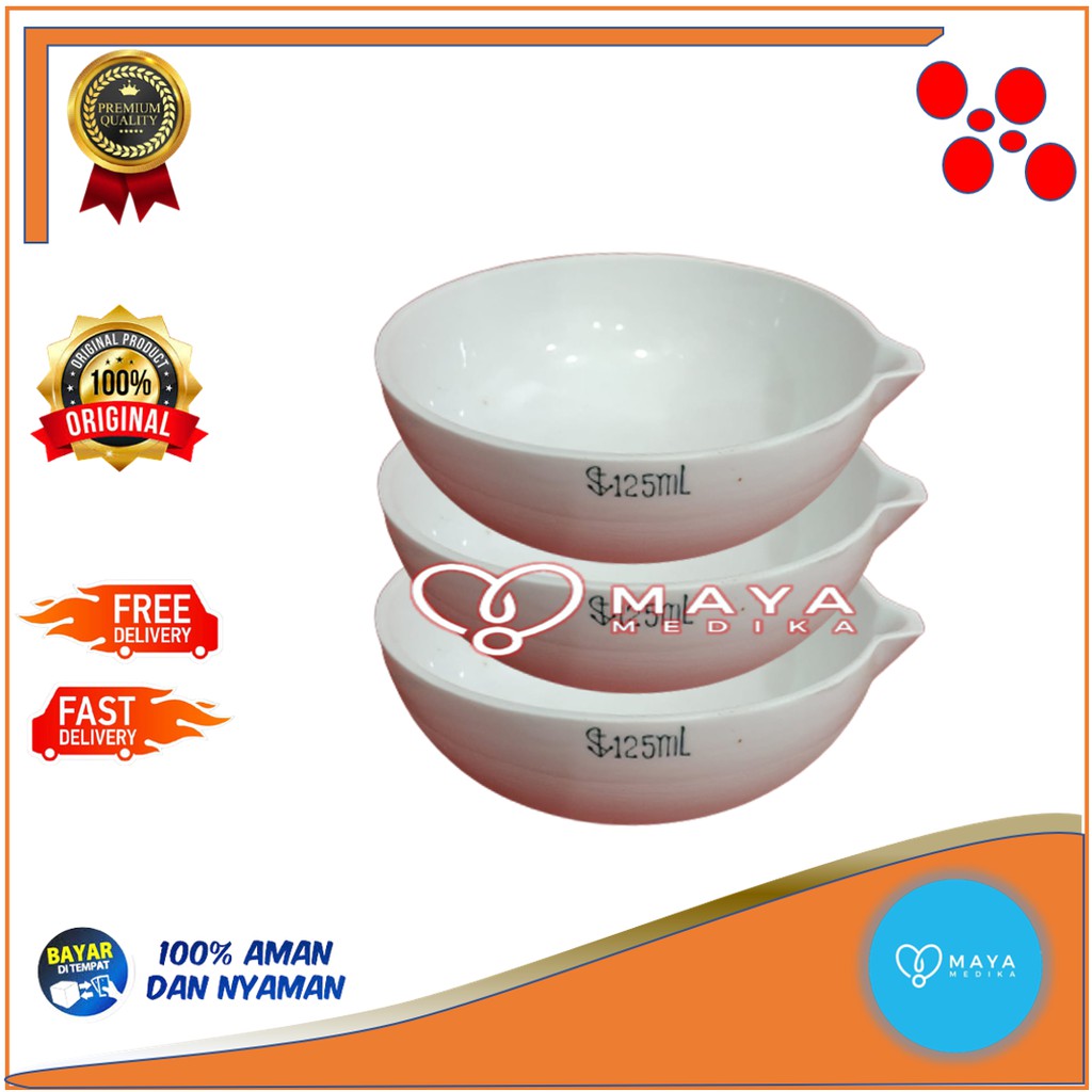Cawan Porselen / 125 ml Cawan Penguap