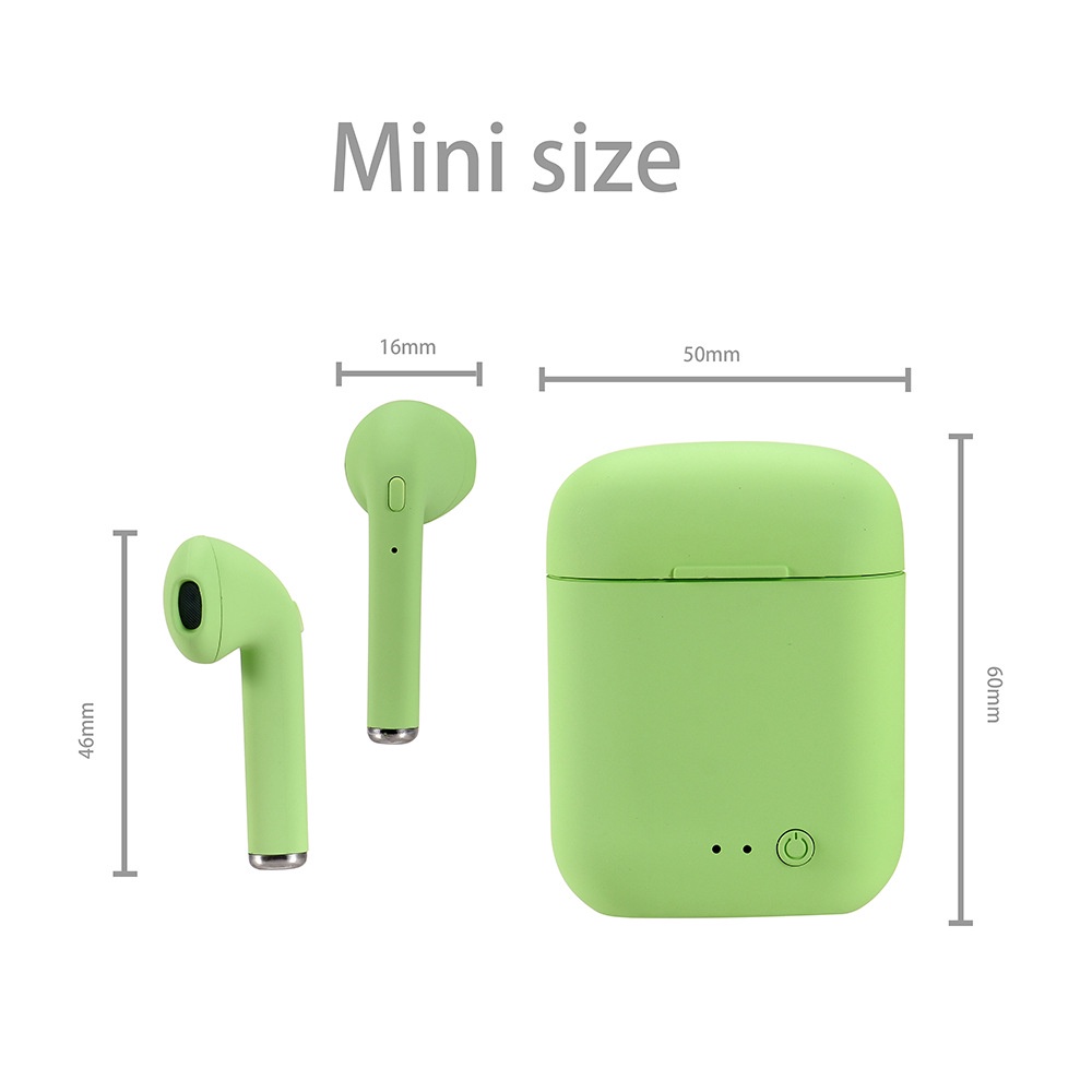 Headset bluetooth macaron inpods i12 tws earphone stereo wireless kontrol sentuh with mic colour hitam putih pink hijau biru kuning abu navy - dinno.id