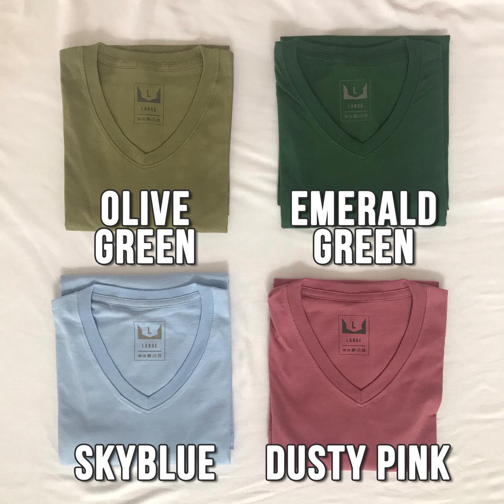 KAOS POLOS VNECK LENGAN PENDEK COTTON COMBED 30S-3