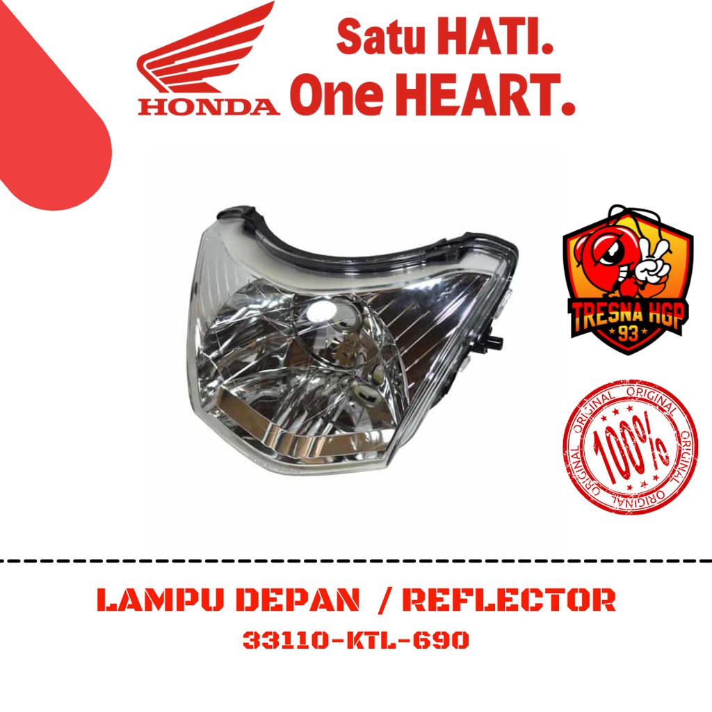 33110-KTL-690 LAMPU DEPAN / REFLECTOR REVO ORIGINAL | HEADLIGHT UNIT 33110KTL690