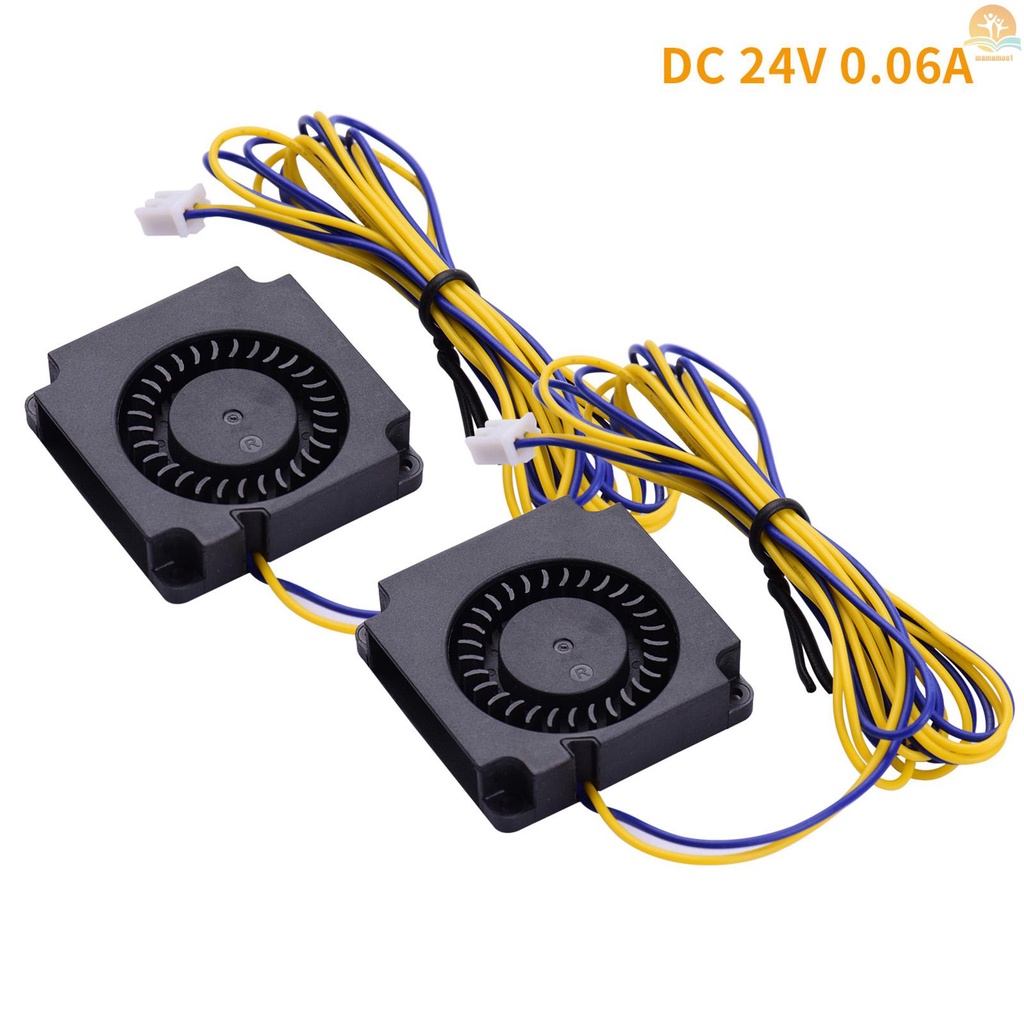 2pcs Blower Fan Brushless Cooling Fan 40*40*10mm DC 24V Compatible with Ender-3/Ender-3 Pro 3D Printer Extruder Hotend