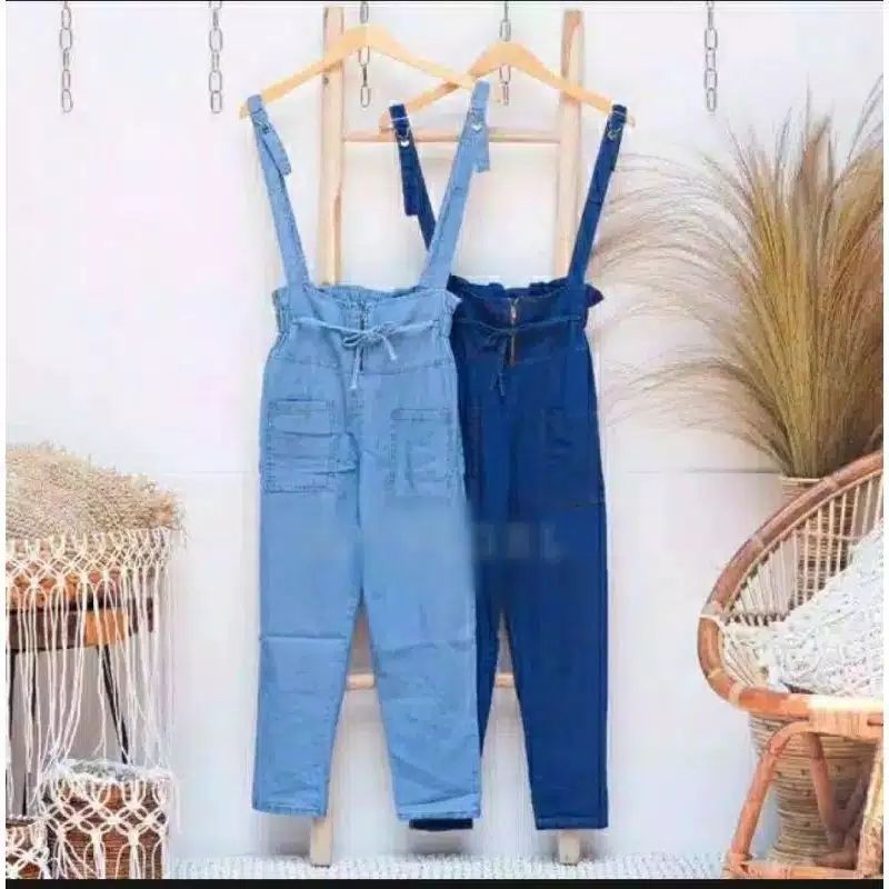 CELANA Wanita-Baju Kodok-Celana Kodok- Jumpsuit jeans Kekinian - Overall JILIMEDIUM