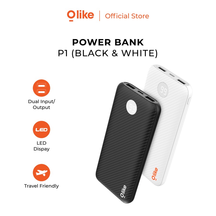 Olike P1 Portable Powerbank 10000mAh Dual USB Port