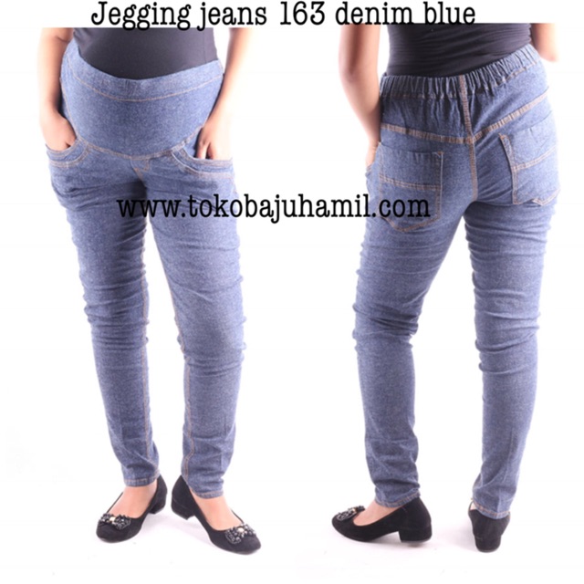 Celana hamil jegging 163 denim blue