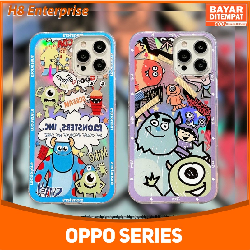 Casing Oppo A16 A16S A54 4G Case Silicon Caracter Monster.INC Premium