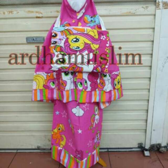 Mukena anak Little pony sajadah satu set