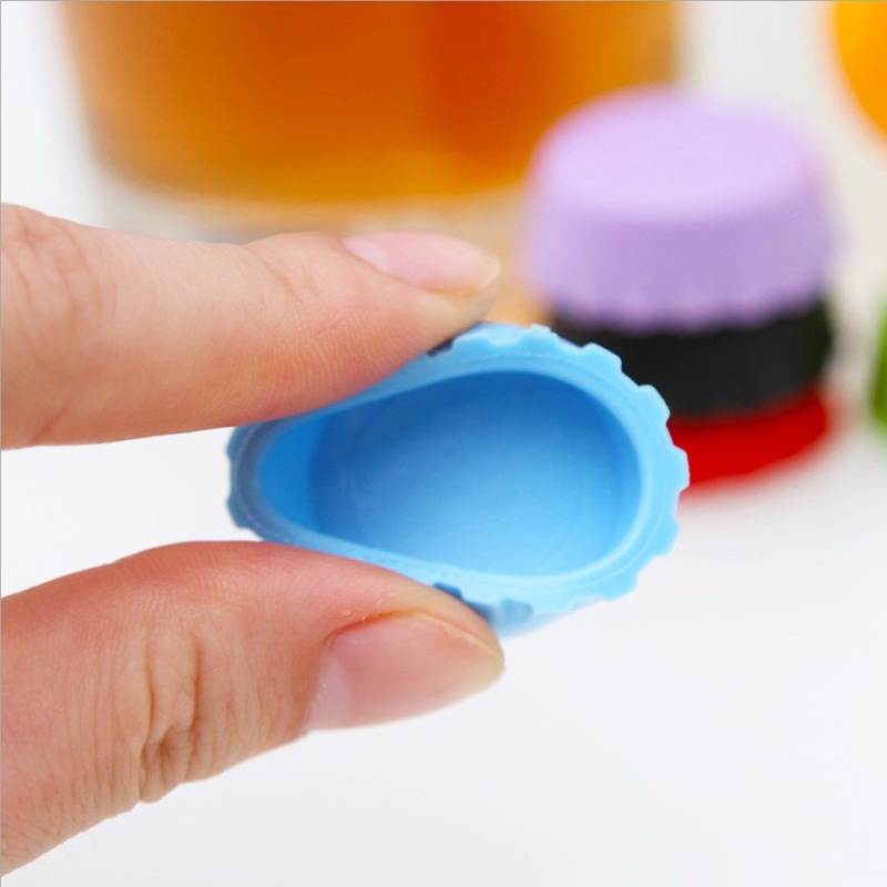 [6 Pcs Candy-colored Silicone Wine Bottle Caps] [Dustproof and Leak-proof Wine Caps] [Wine Corks, Beer Caps] [Home &amp; Bar Preservation Tools]