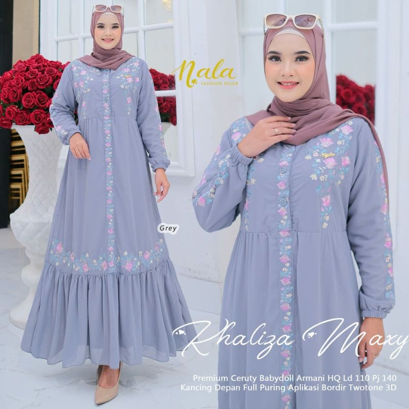 khalizah maxy // gamis ceruty fariasi bordel