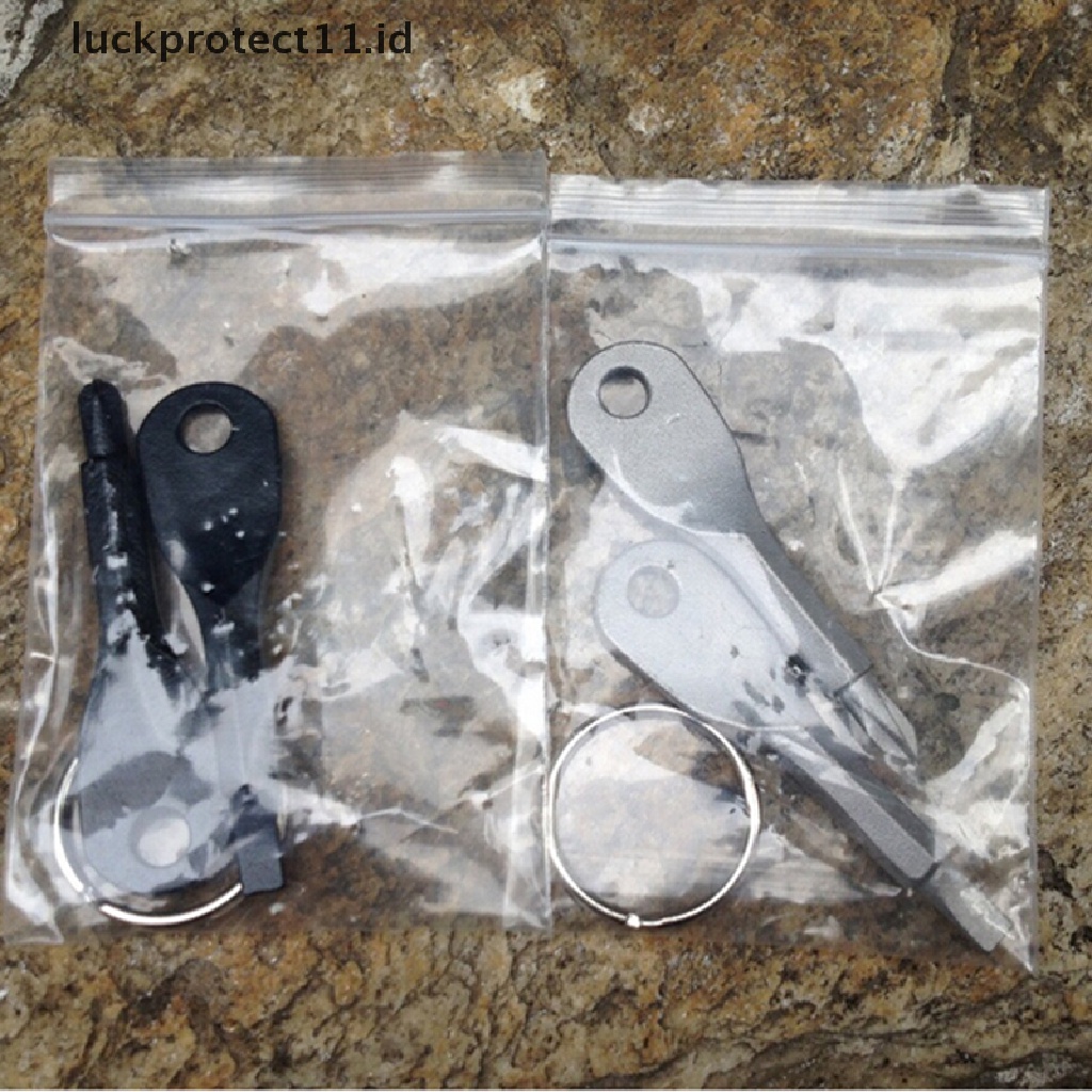 //HG&amp;ID// 2 Keys Stainless Keychain Pocket Tool Screwdriver Set EDC Outdoor Multifunction .