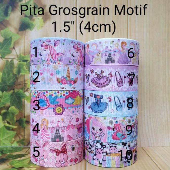 

Pita Grosgrain Motif Import 1.5" (4Cm) 20 Yard Unicorn Princess Balet - No.1