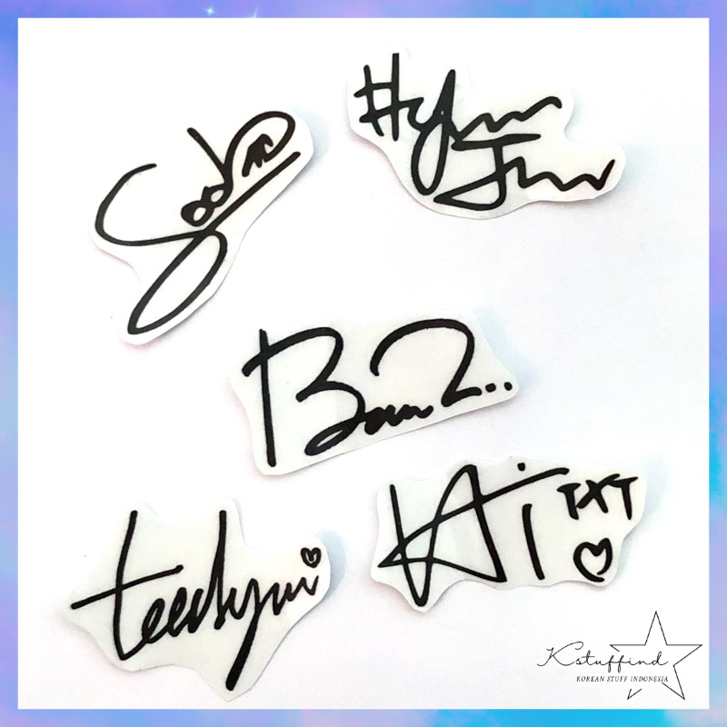 [kstuffind] TXT SIGNATURE STICKER TRANSPARENT TTD STIKER TANDA TANGAN TRANSPARAN MURAH