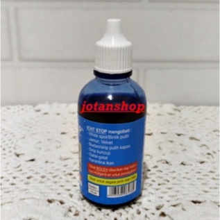 ICHT STOP 75ml ICH Obat Biru Ikan hias Anti White Spot Jamur Sirip Putih Kuncup Karantina 75 ml