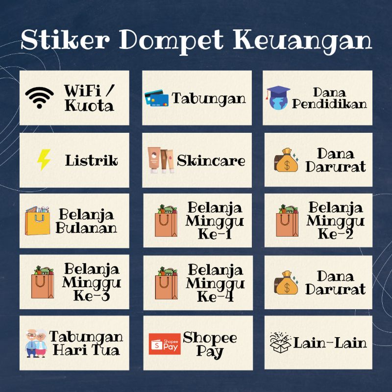Stiker Dompet Keuangan / Sticker Budgeting