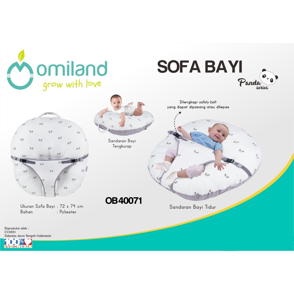[2 kg] Omiland Sofa Bayi Multifungsi (ada gasper ) Motif Panda Series - OB40071