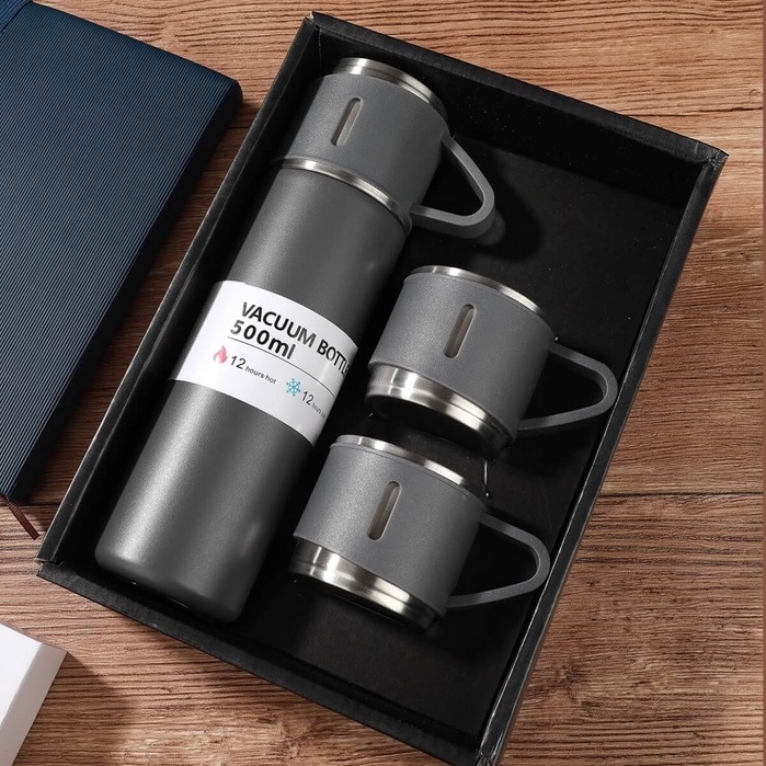 Termos Sultan Vacuum Flask Box Hampers 500ml / Tumbler Botol Minum Set Cangkir 500 ML Panas Dingin