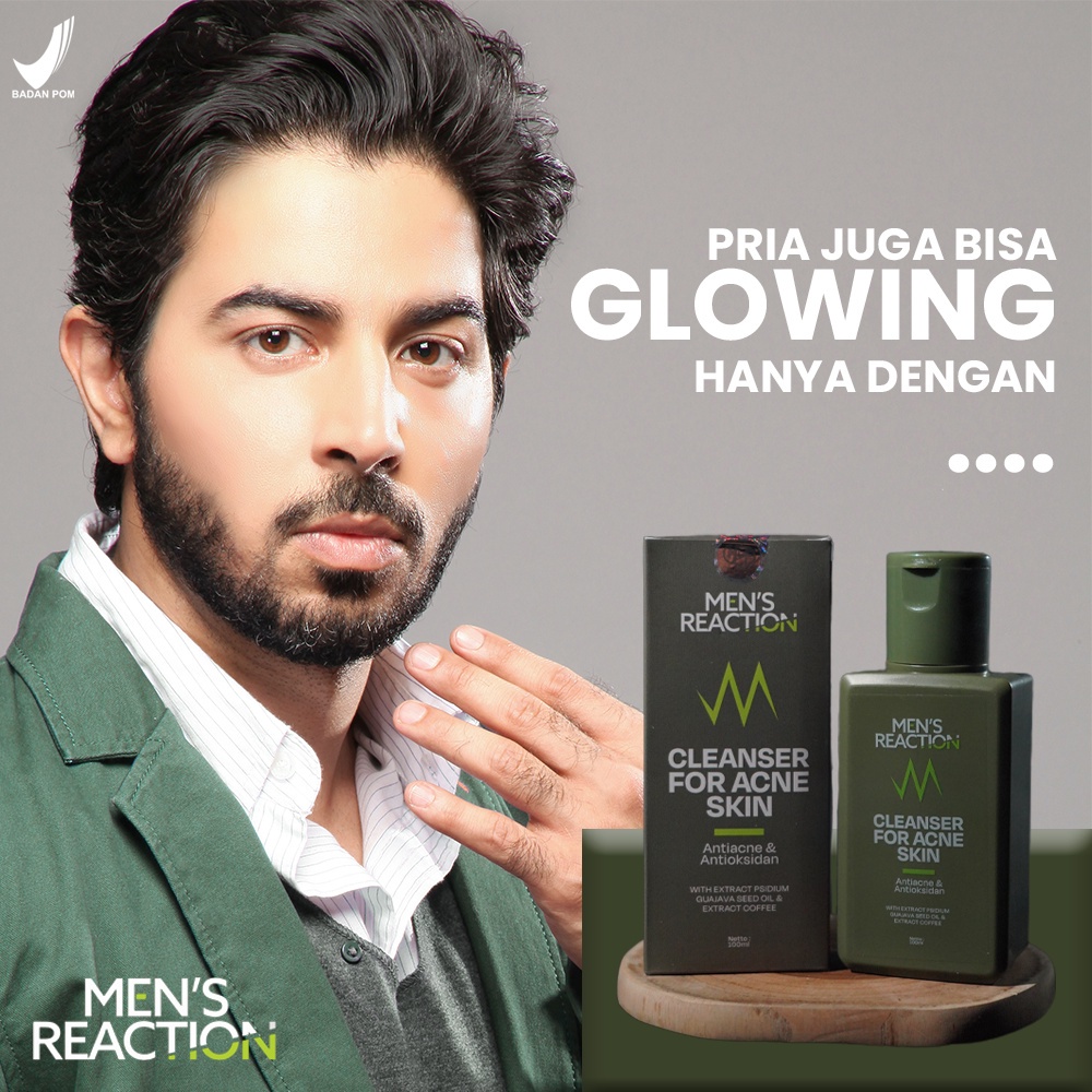 Sabun Jerawat MEN’S REACTION Acno Clean Liquid Anti Bakteri / PERAWATAN SABUN JERAWAT PUNGGUNG PRIA PENGHILANG BEKAS JERAWAT AMPUH DEWIDEWI BEAUTY