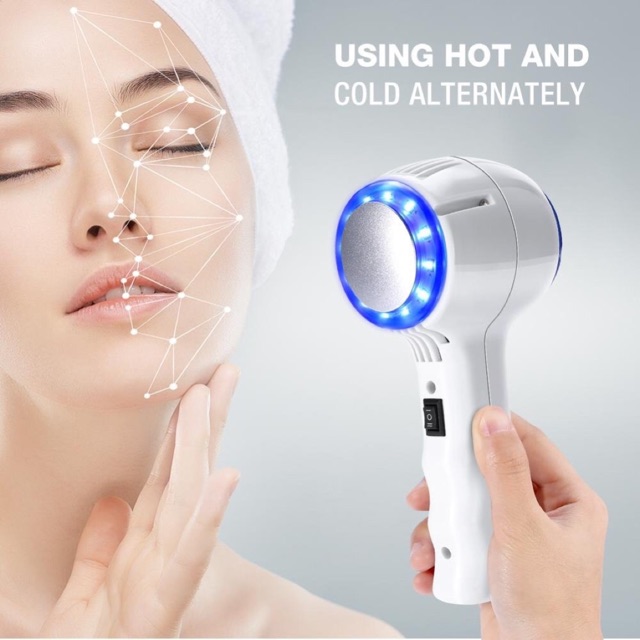 Blue Photon Hot &amp; Cold Hammer / Strika Wajah /Sinar Photon / Alat Facial / Relaxsasi wajah &amp; Massage