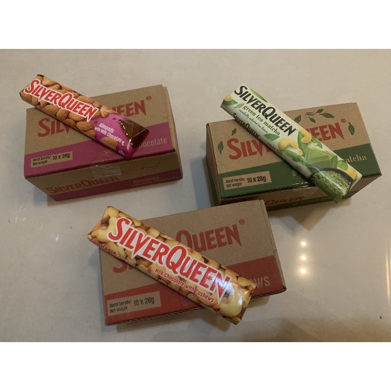 

COKLAT SILVERQUEEN 25GR/28GR ISI 10 PCS - COKELAT SILVER QUEEN ALMOND / CASHEW / MEDE / FRUIT / GREEN TEA / YOGHURT VERRY BERRY 28 GR - CHIC CHOC - CHACHA - SILVERQUEEN BITES - DARK - MALTITOS - DELFI TREASURE ALMOND - TREASURE MEDE