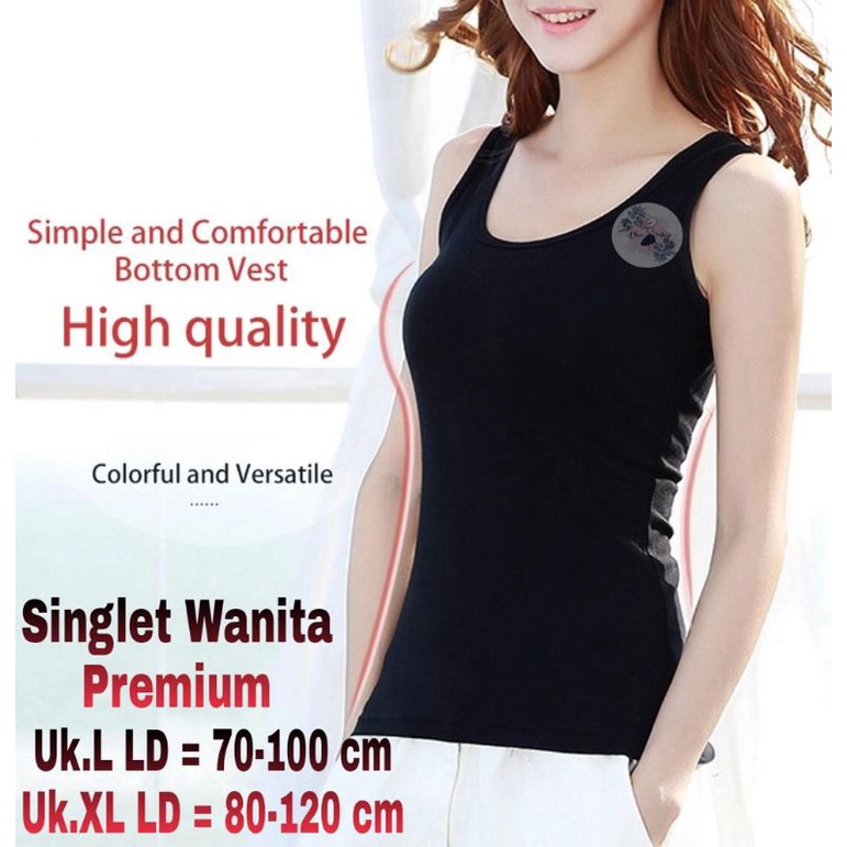 Singlet Wanita Premium / Tank Top Tali Wanita / Tanktop rayon