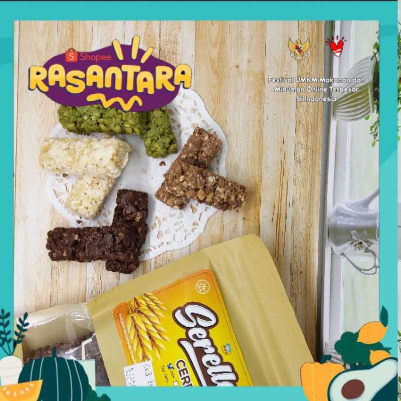 

Cereal Bar krispi Mix Rasa SerellaFood 100gram