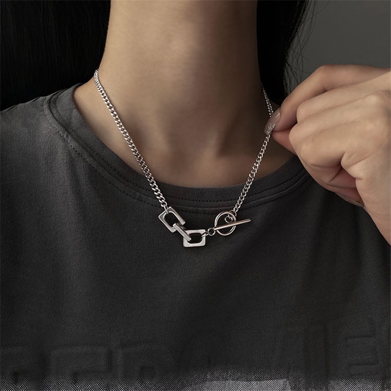 Kalung Rantai Pendek Model Hollow Gaya Hip hop