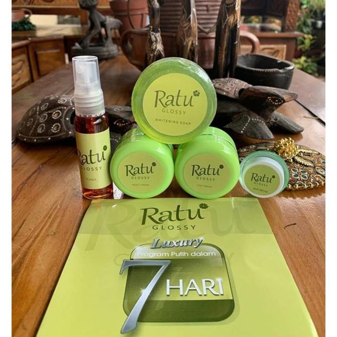 RATU GLOSSY PAKET PENGELUPASAN / CREAM FLEK / GLOW TONER PENGELUPASAN
