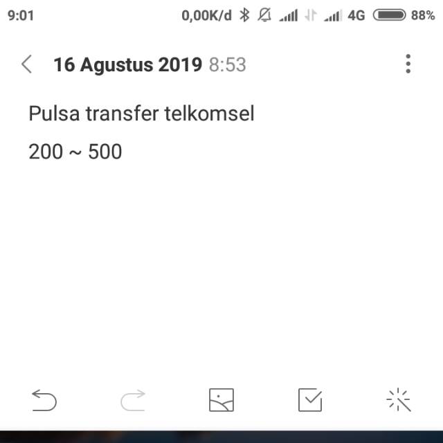 Pulsa transfer telkomsel 200~500k